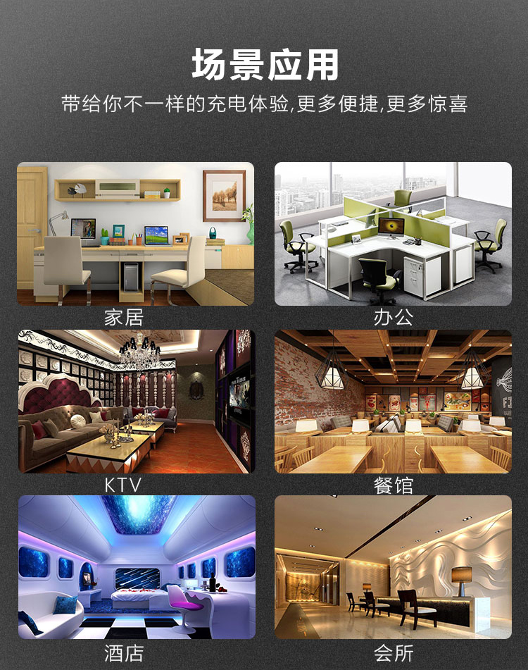 酒吧、咖啡館智能家居無線充電方案